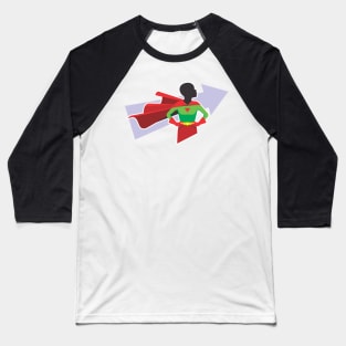 Young Superhero - Comic Book Baseball T-Shirt